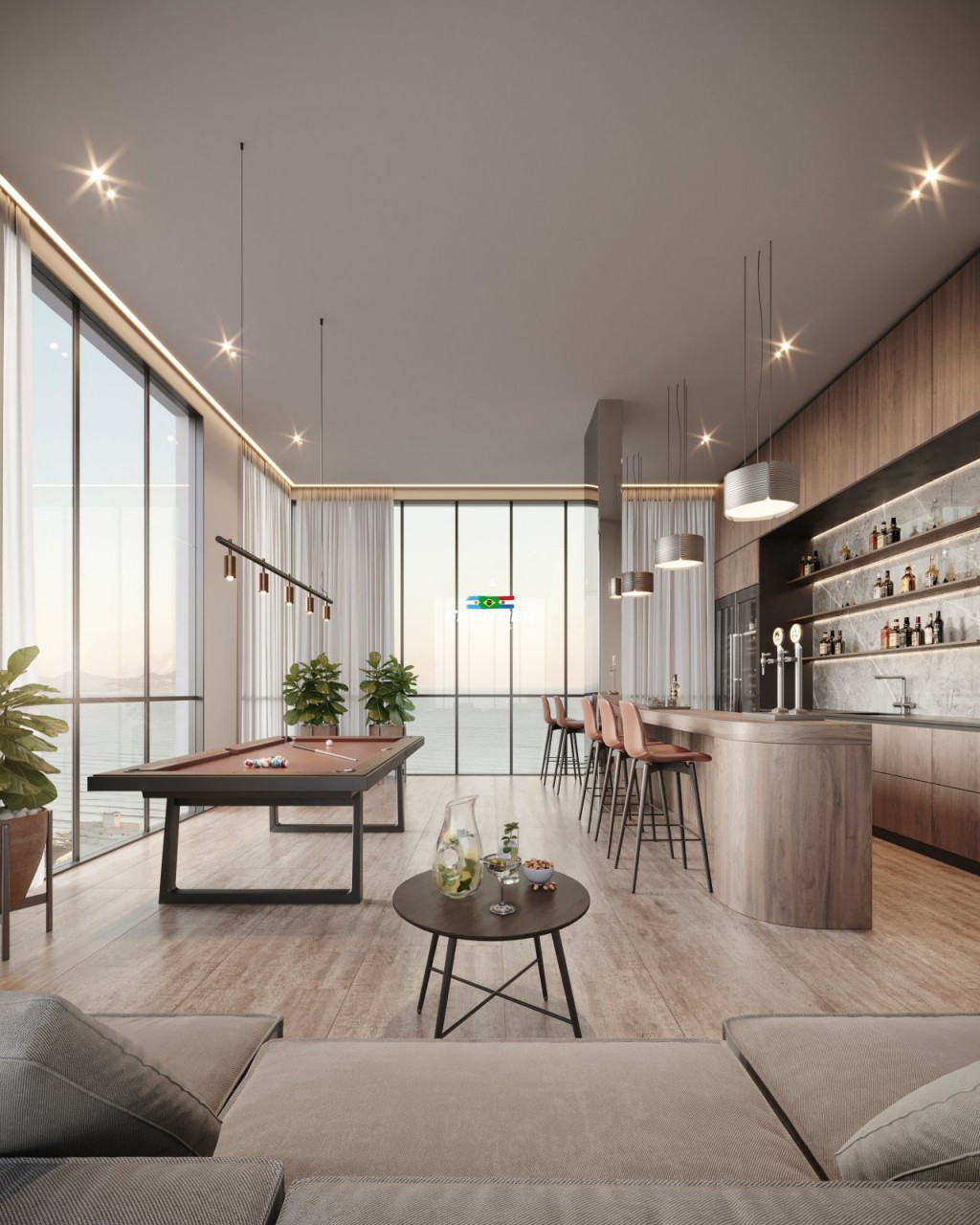 Loft frente avenida, 500 metro do mar