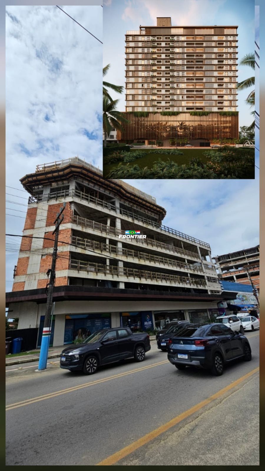 Loft frente avenida, 500 metro do mar